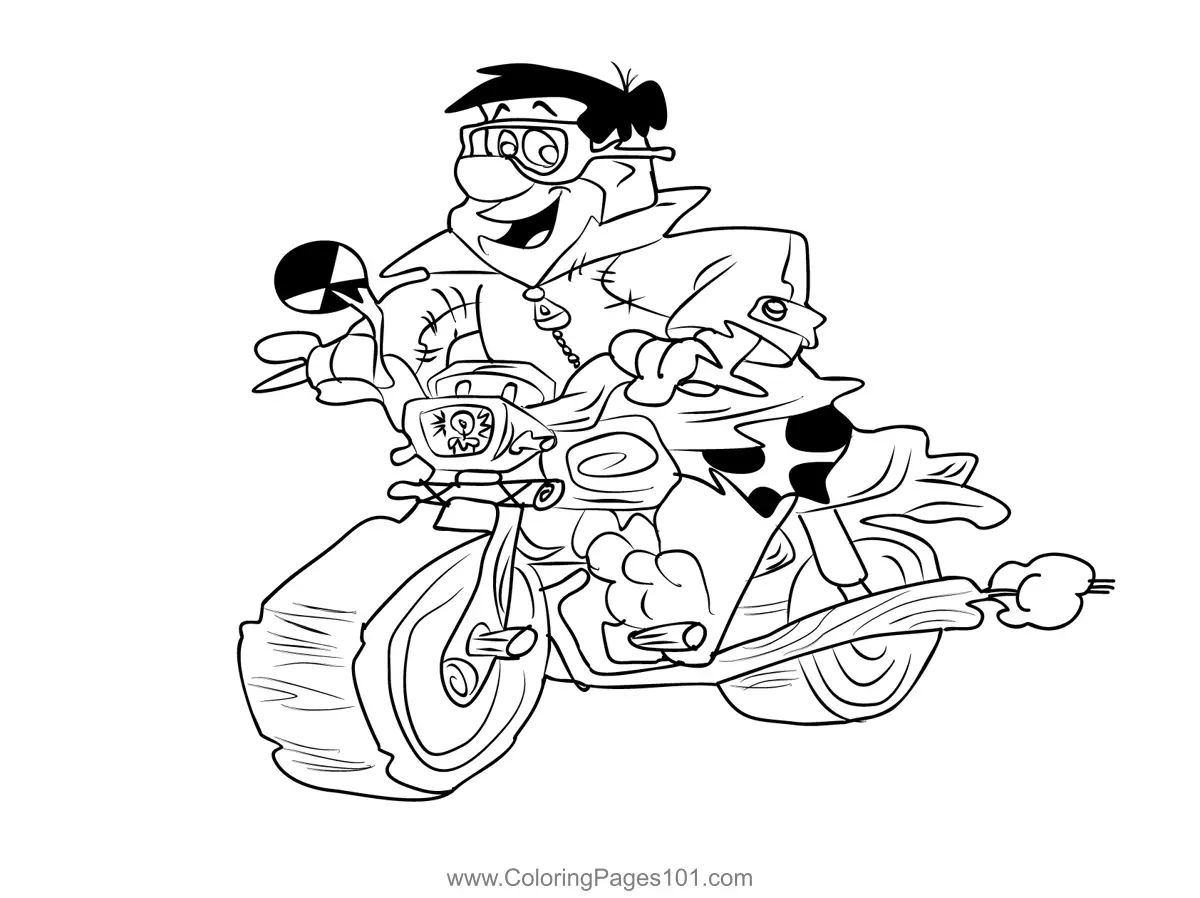 Fred Flintstone para Colorear 1