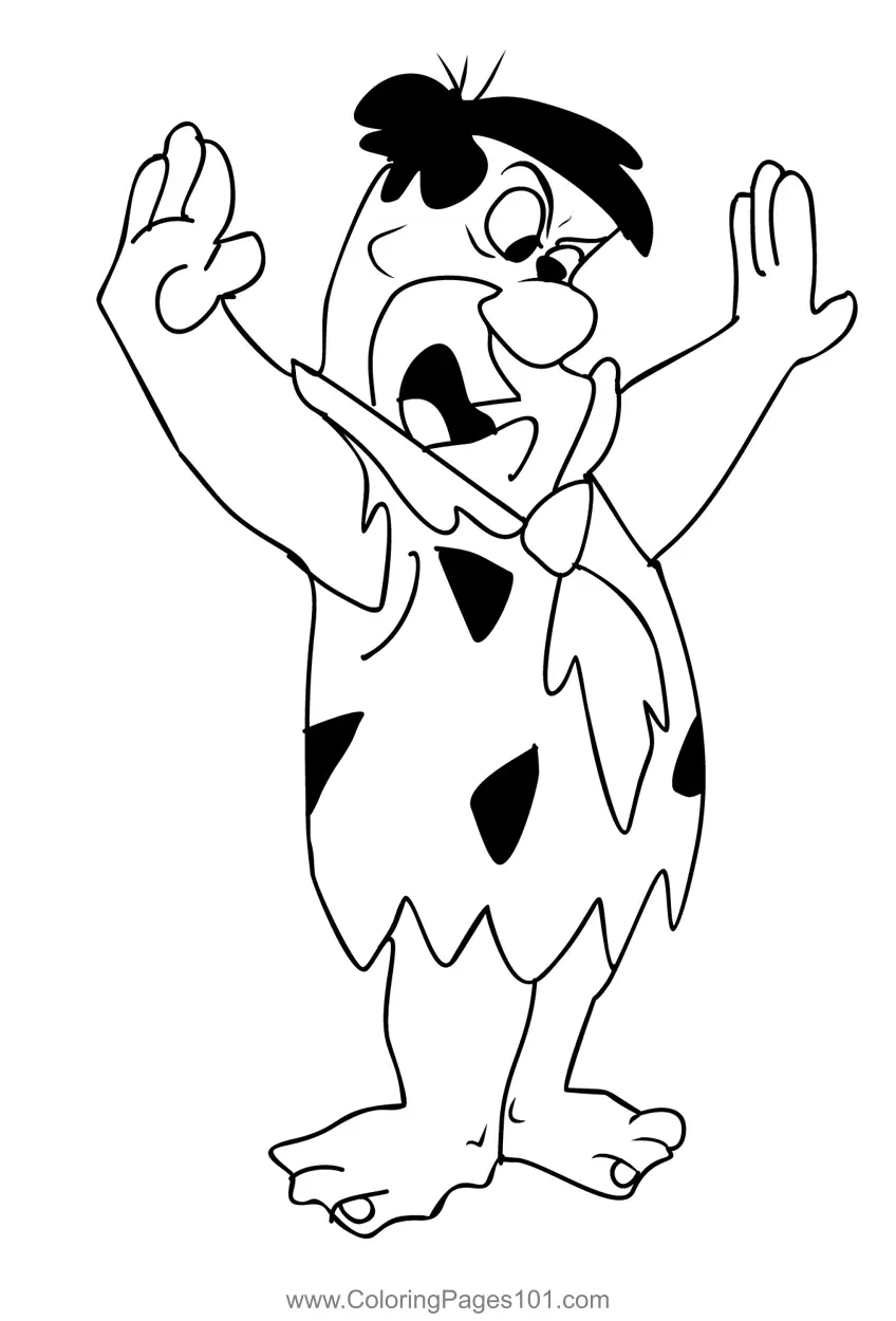 Fred Flintstone para Colorear 3