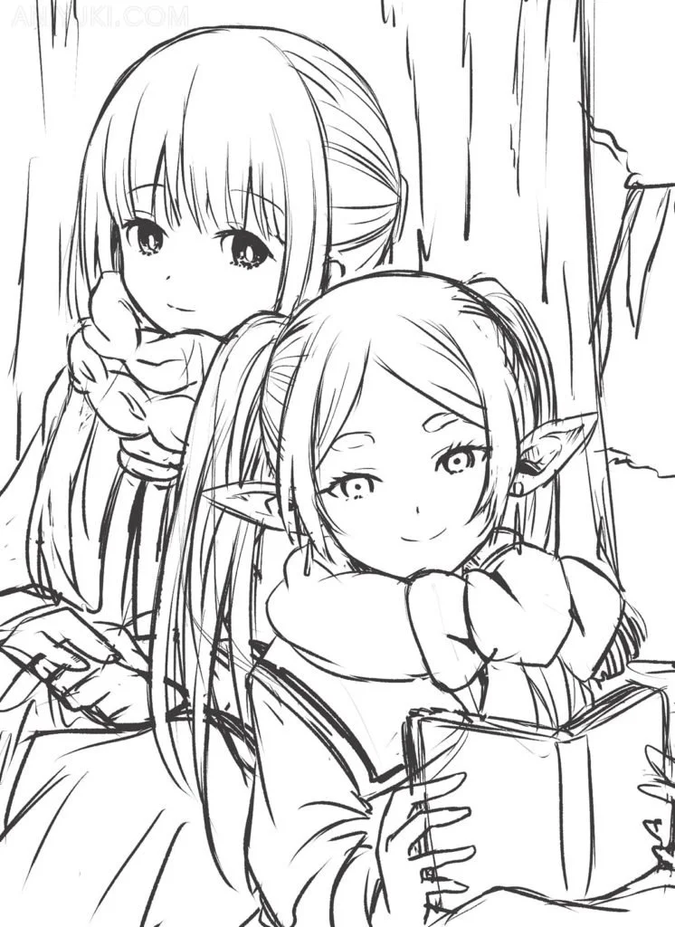 Frieren Beyond Journey s End Coloring Pages 15