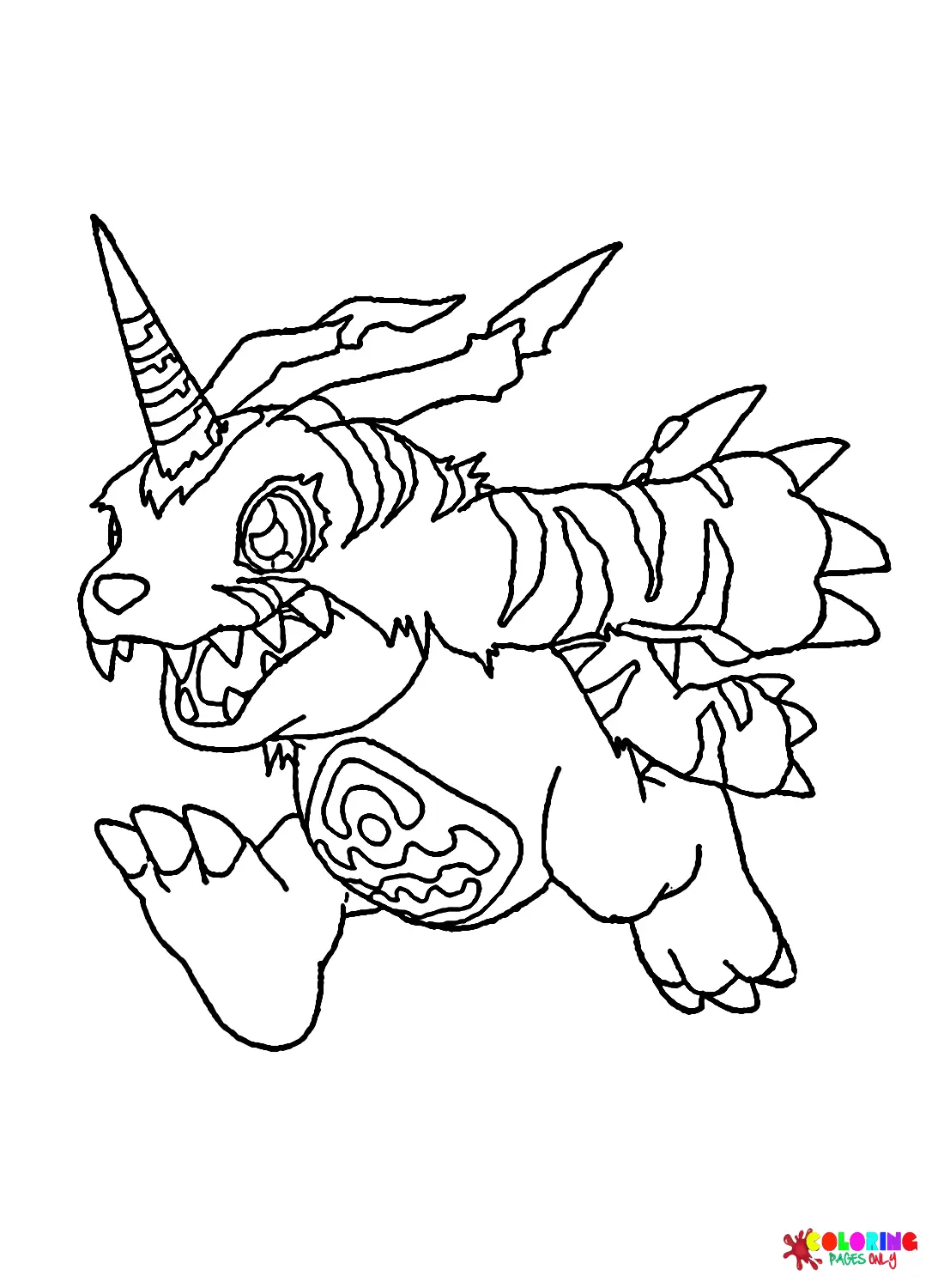 Gabumon Coloring Pages 14