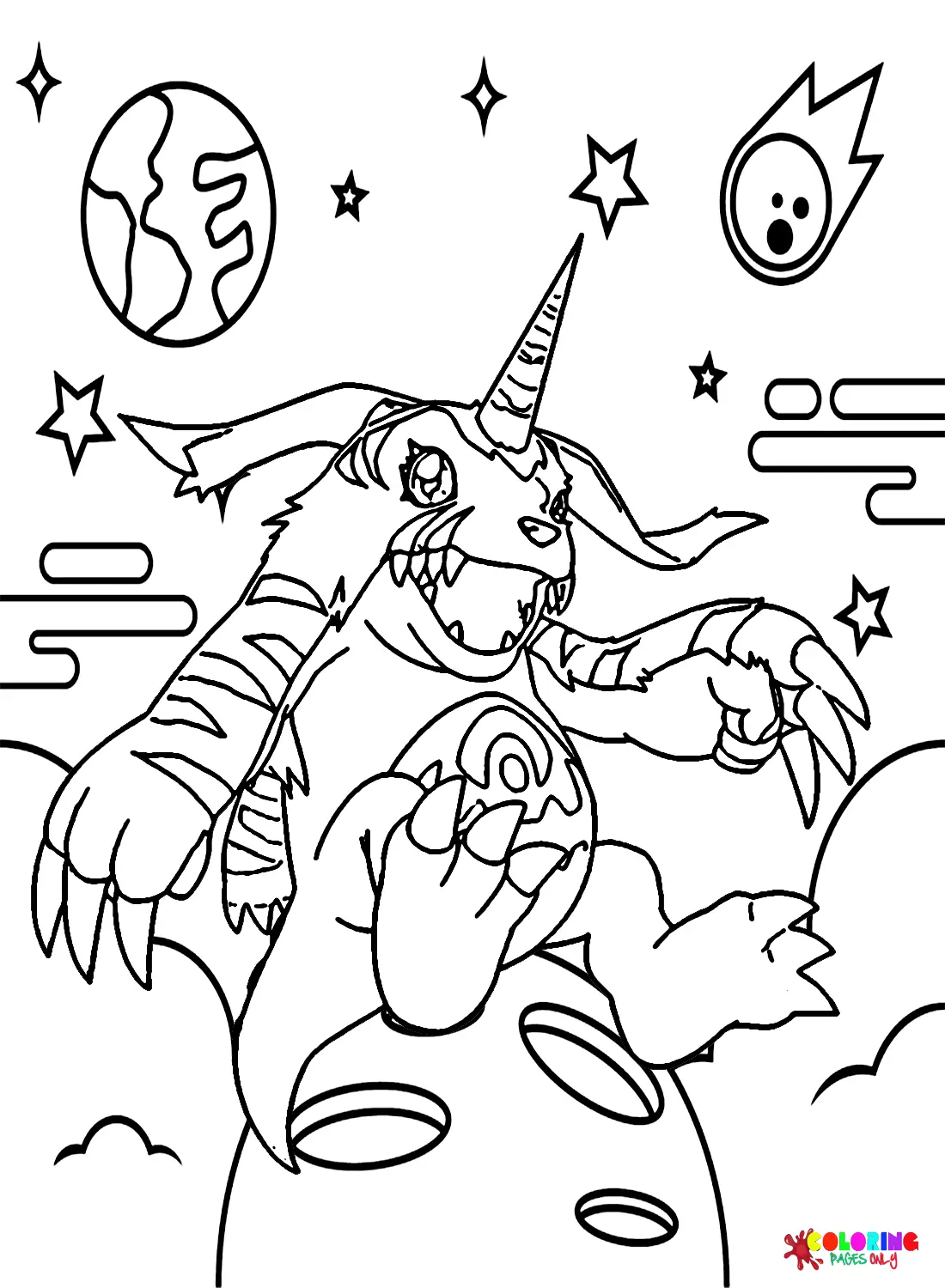 Gabumon Coloring Pages 6