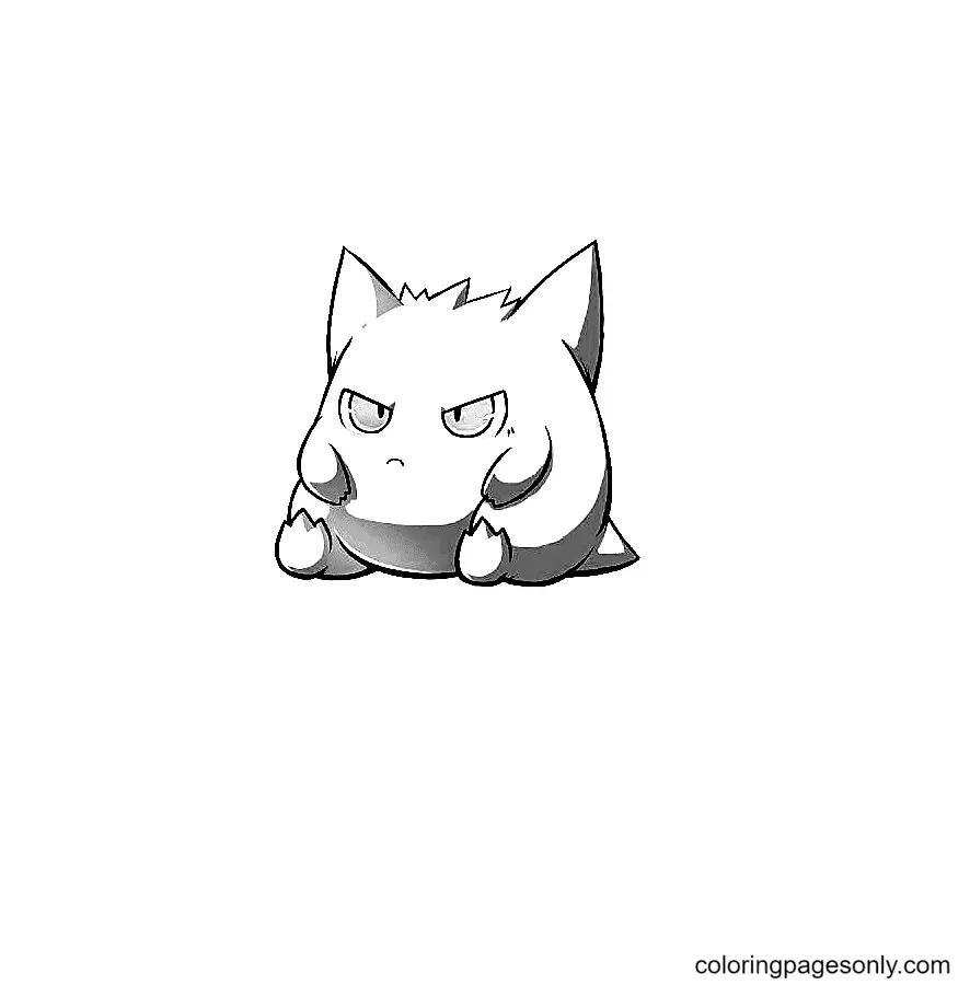 Desenhos de Gengar Para Colorir 49