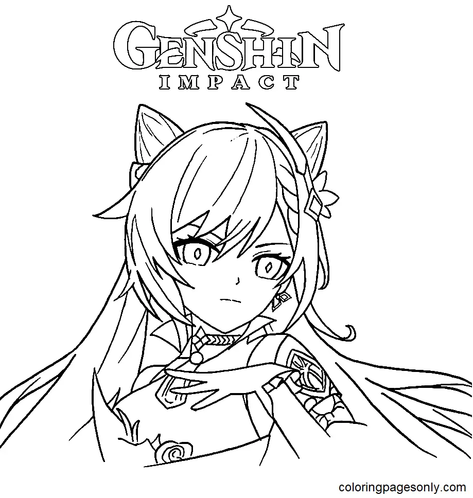 Genshin Impact Coloring Pages 17