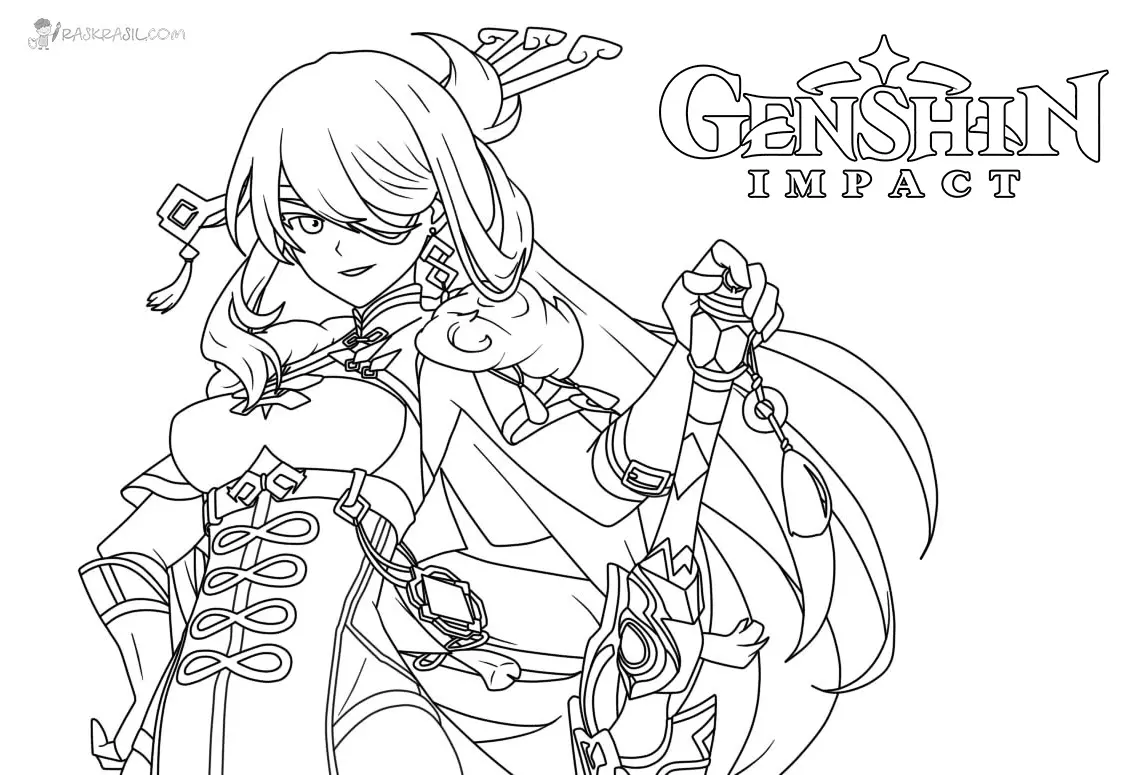Genshin Impact Coloring Pages 25