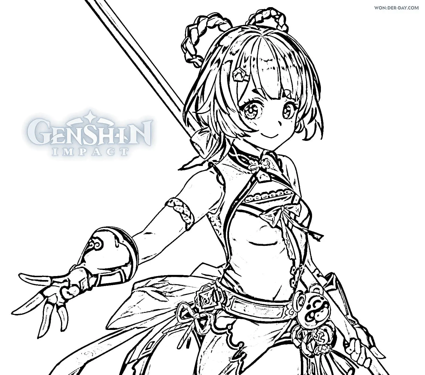 Genshin Impact Coloring Pages 26