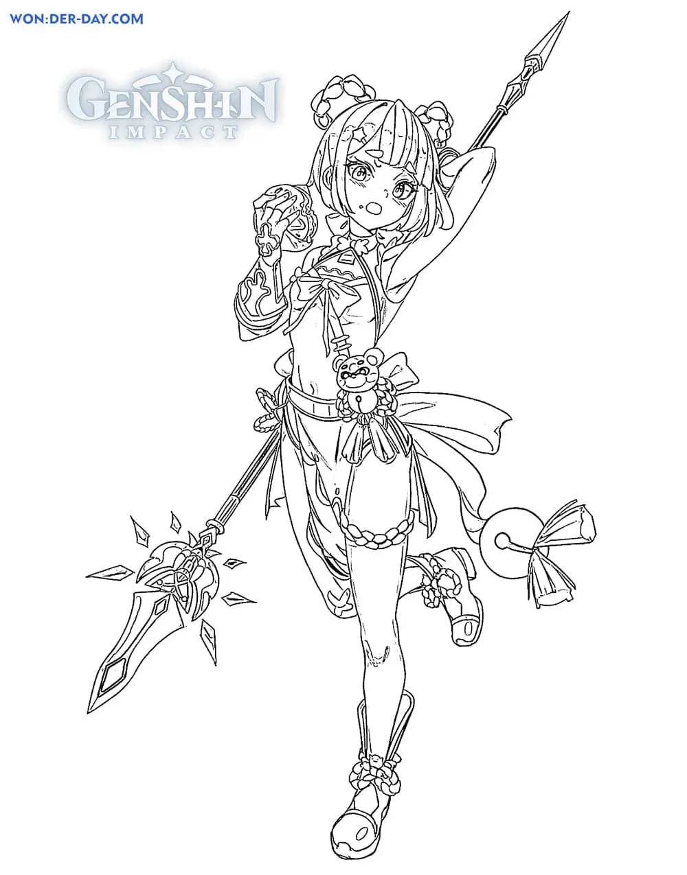 Genshin Impact Coloring Pages 35