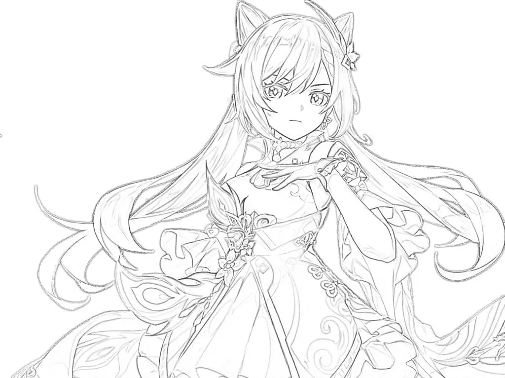 Genshin Impact Coloring Pages 37