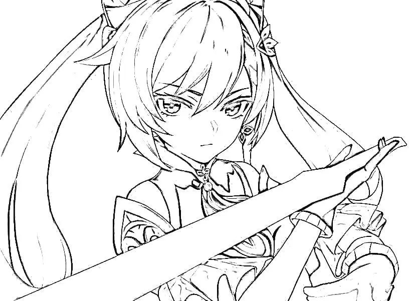 Genshin Impact Coloring Pages 42