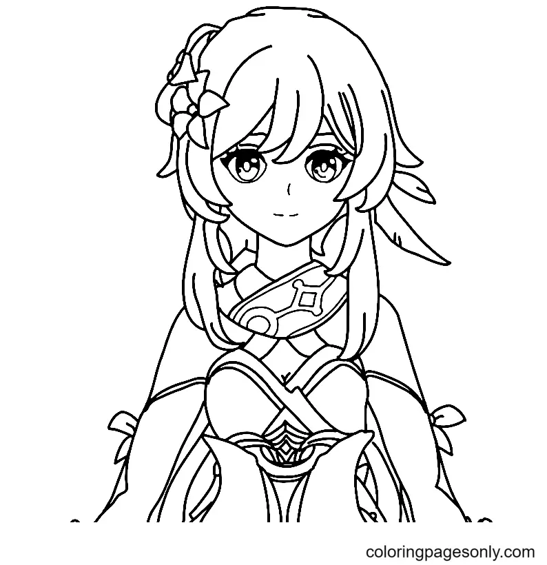 Genshin Impact Coloring Pages 43