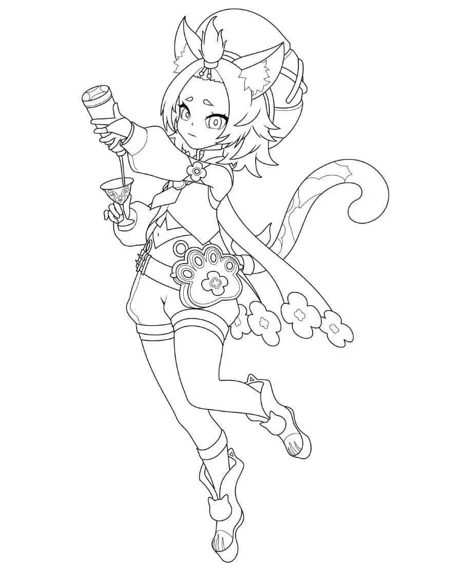 Genshin Impact Coloring Pages 44