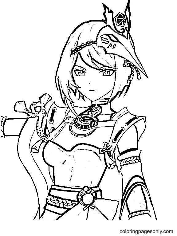 Desenhos de Genshin Impact Para Colorir 55
