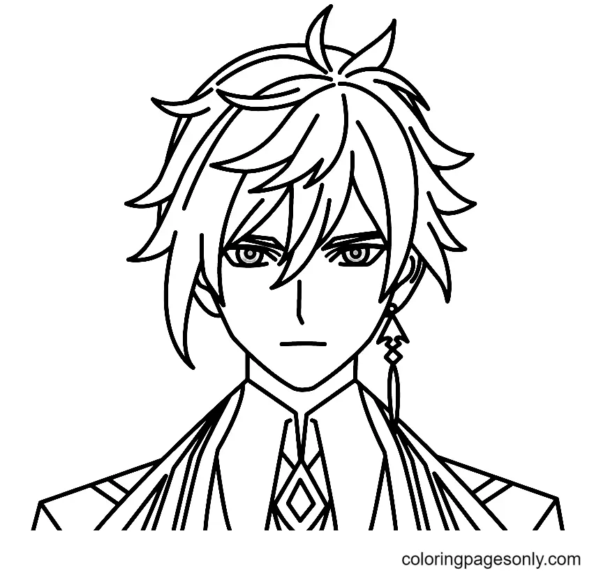 Genshin Impact Coloring Pages 7