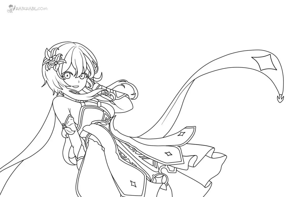 Desenhos de Genshin Impact Para Colorir 76