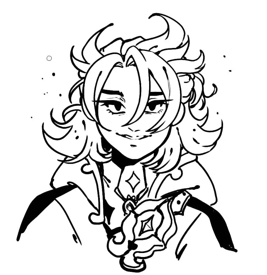 Desenhos de Genshin Impact Para Colorir 80