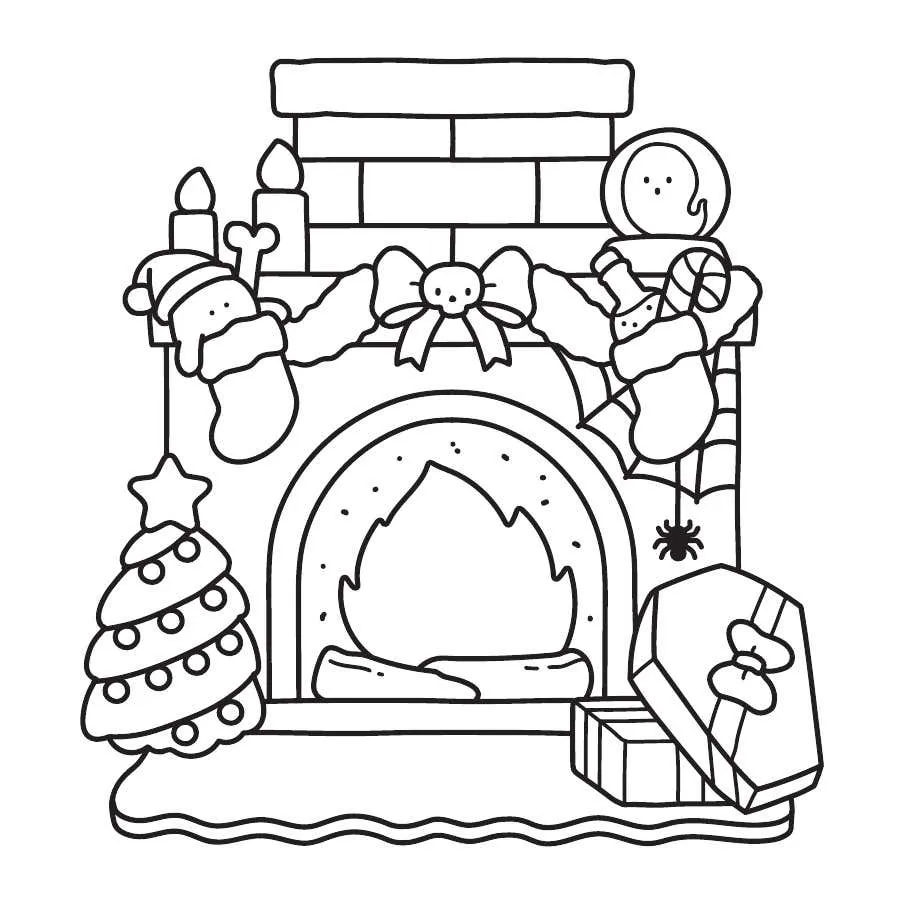 Gespenstisch susse Weihnachts Ausmalbilder 11