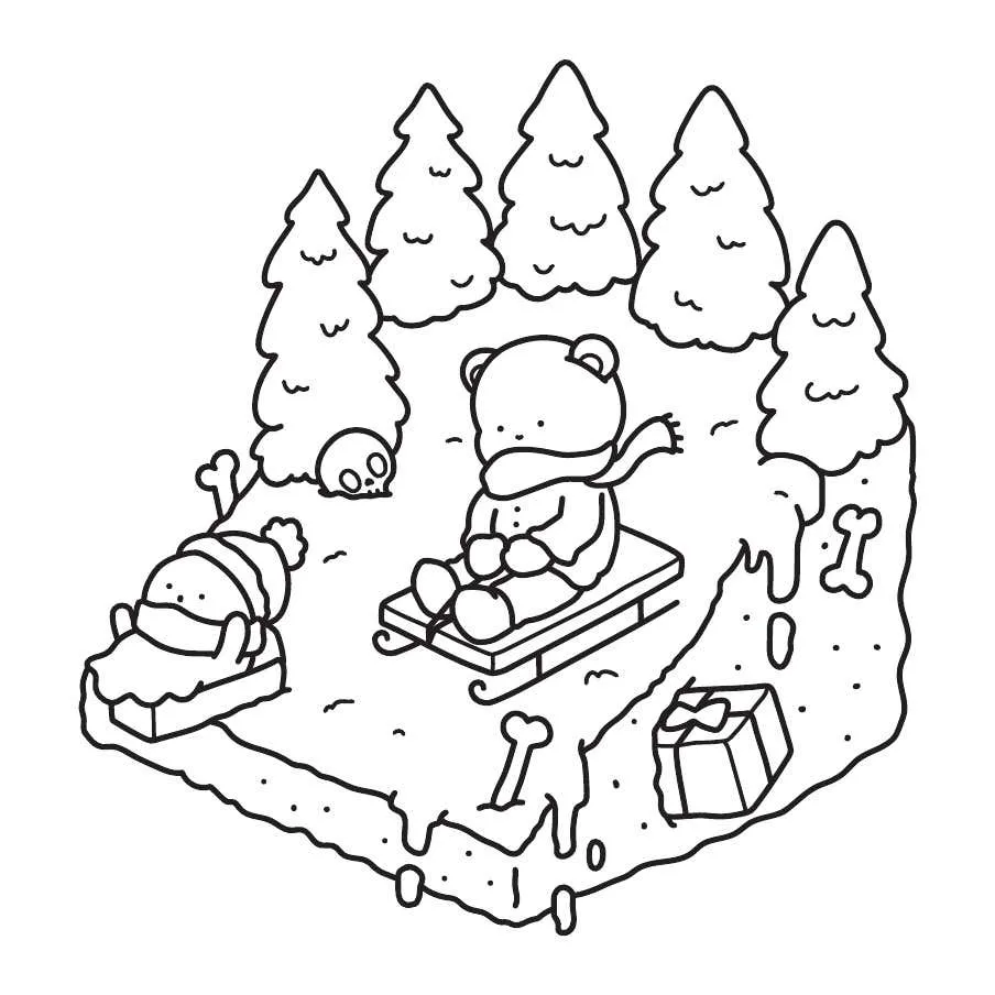 Gespenstisch susse Weihnachts Ausmalbilder 18