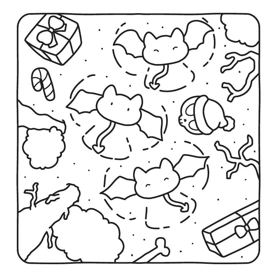 Gespenstisch susse Weihnachts Ausmalbilder 19