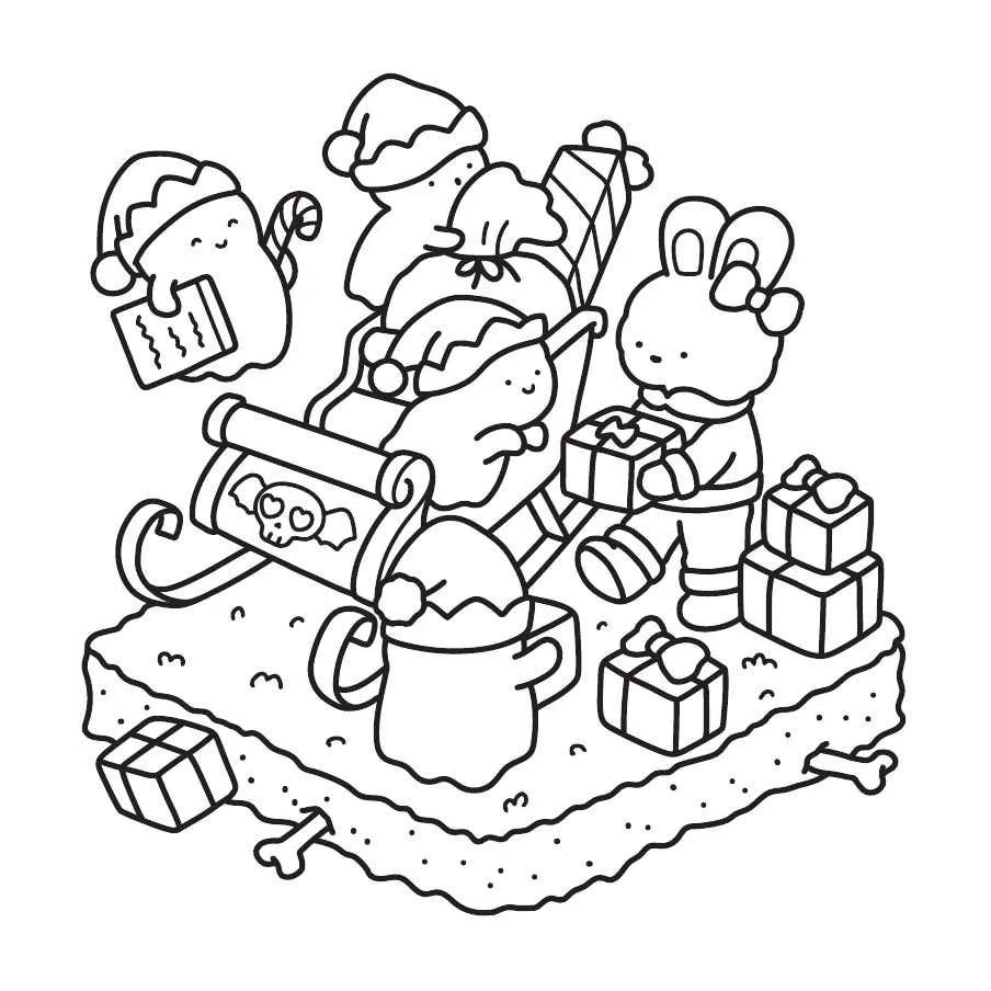 Gespenstisch susse Weihnachts Ausmalbilder 2