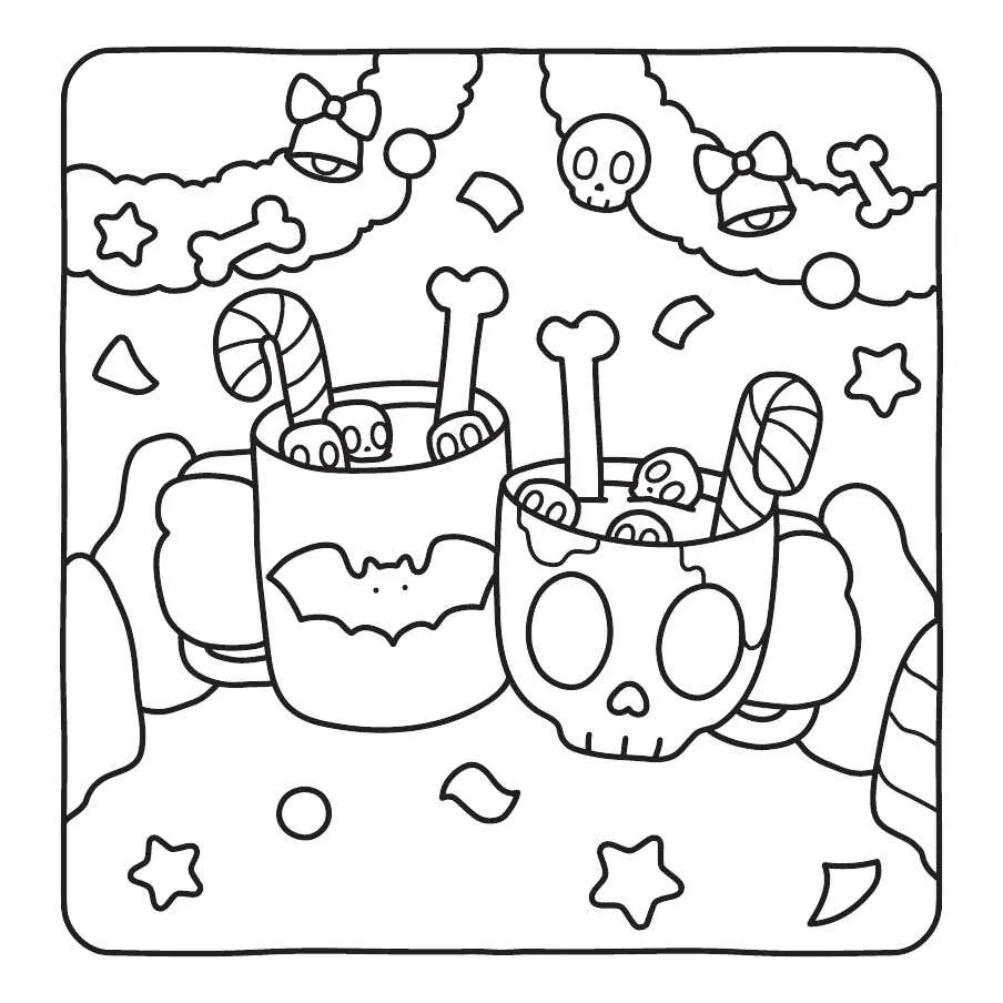 Gespenstisch susse Weihnachts Ausmalbilder 21