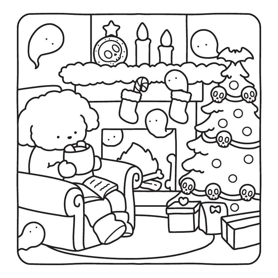 Gespenstisch susse Weihnachts Ausmalbilder 23