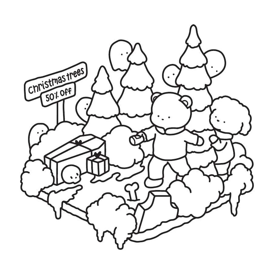 Gespenstisch susse Weihnachts Ausmalbilder 26