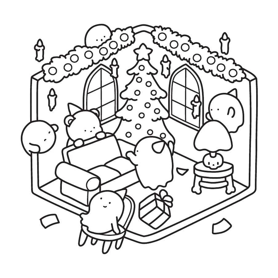 Gespenstisch susse Weihnachts Ausmalbilder 28