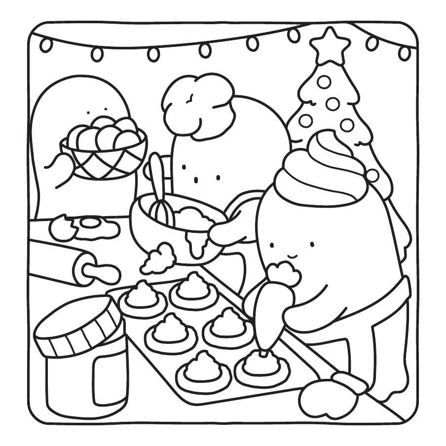 Gespenstisch susse Weihnachts Ausmalbilder 37