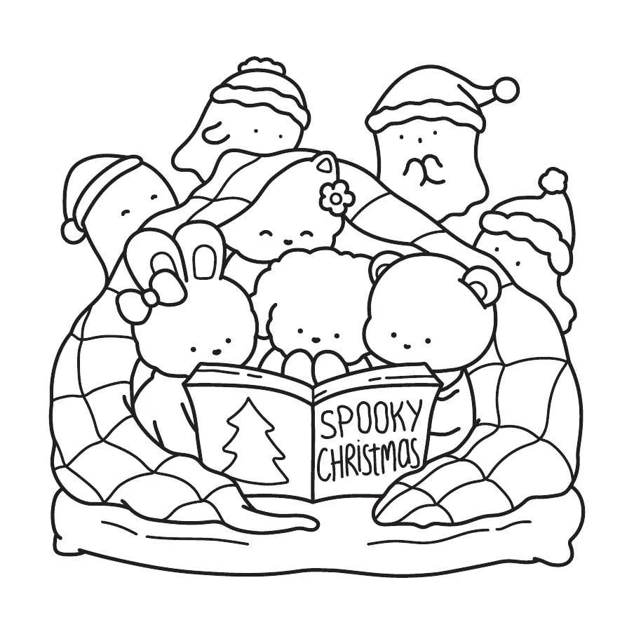 Gespenstisch susse Weihnachts Ausmalbilder 39