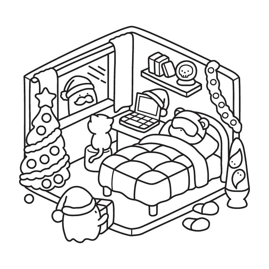 Gespenstisch susse Weihnachts Ausmalbilder 8