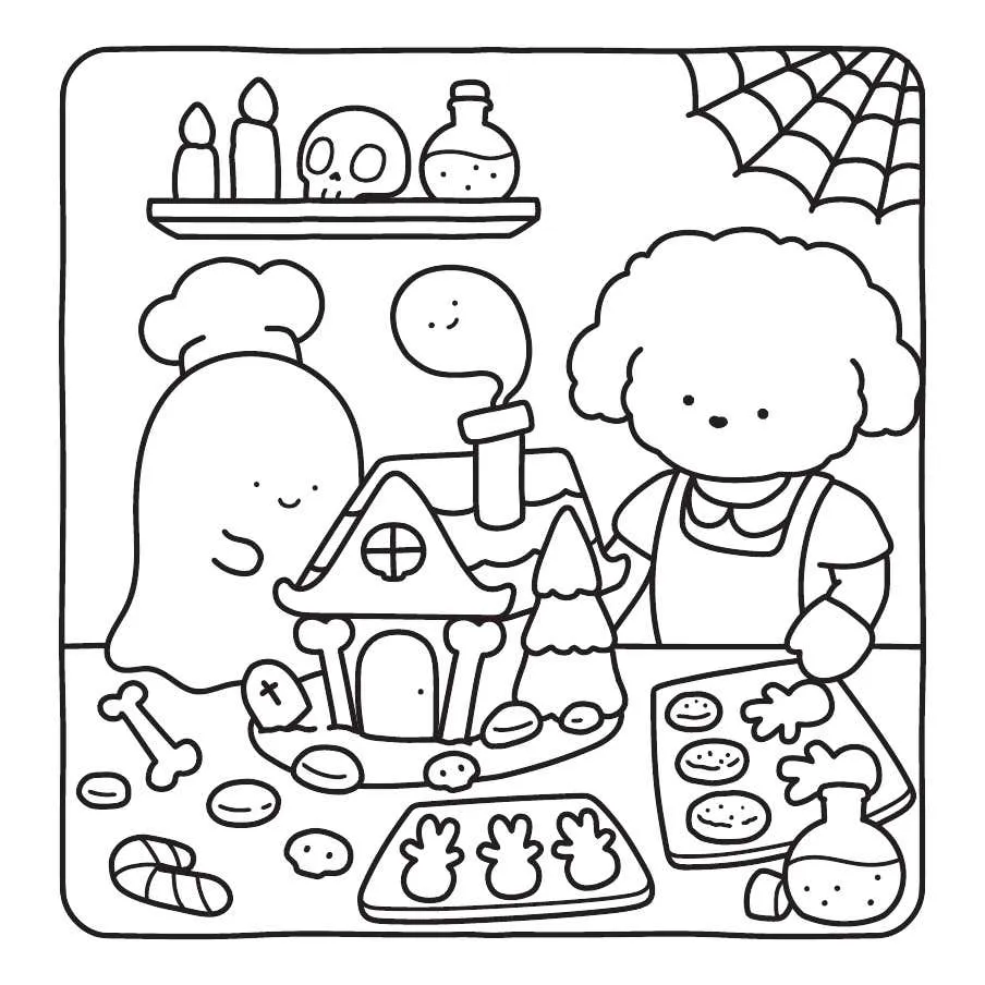 Gespenstisch susse Weihnachts Ausmalbilder 9