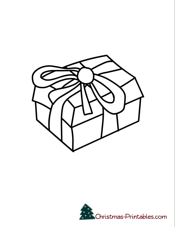 Gift Box Coloring Pages to Print - Free Printable Coloring Pages