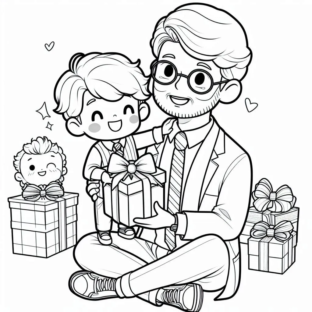 Gift coloring pages 10