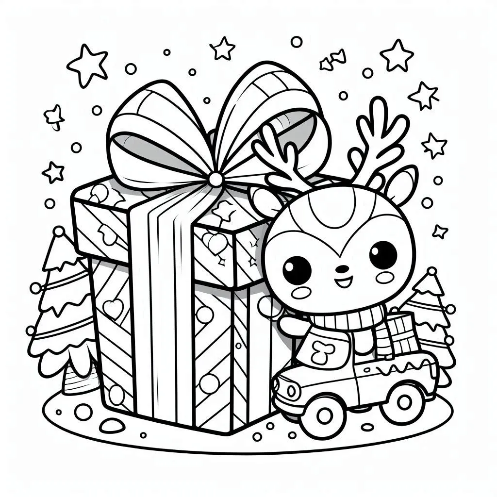 Gift coloring pages 15