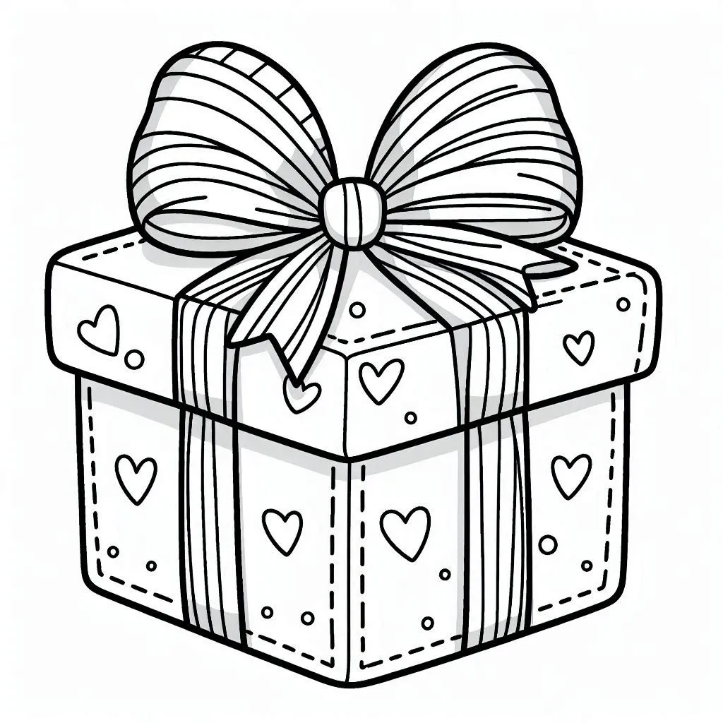 Gift coloring pages 28