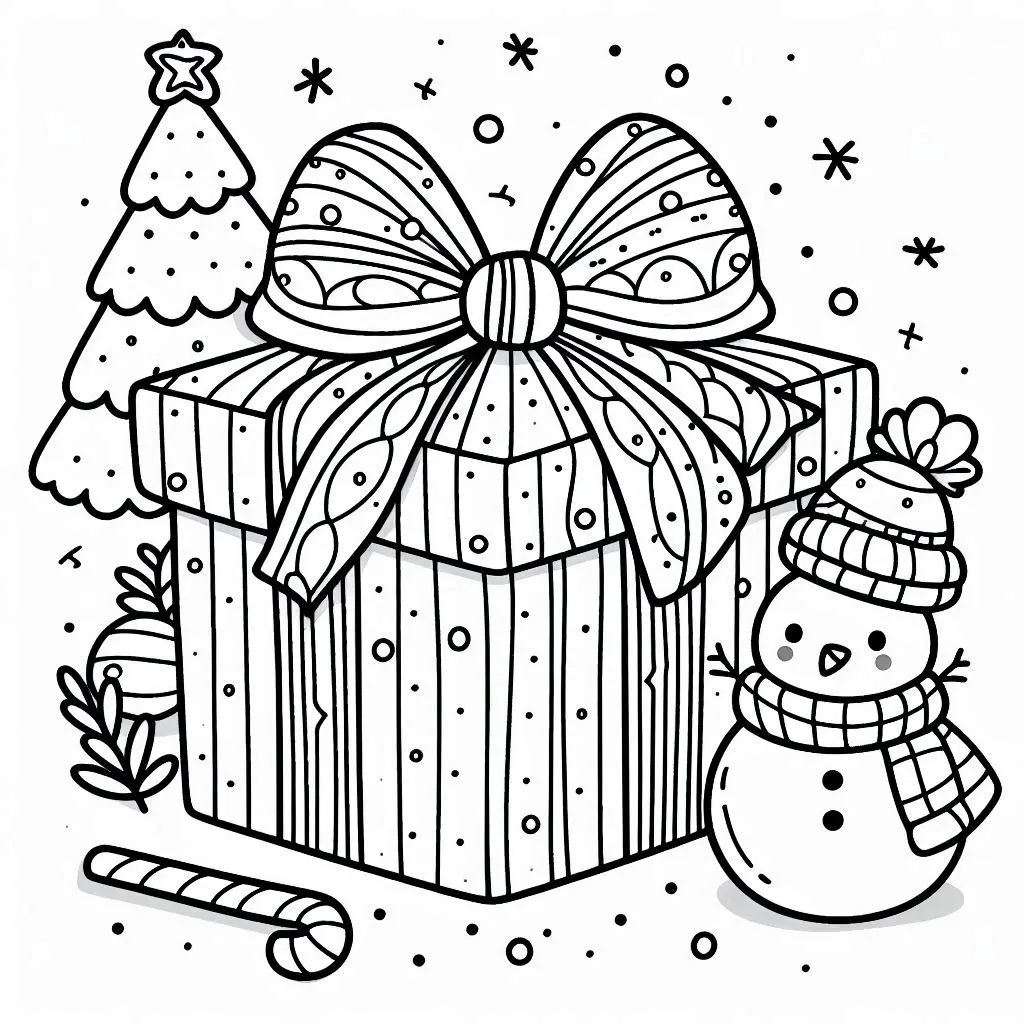 Gift coloring pages 29