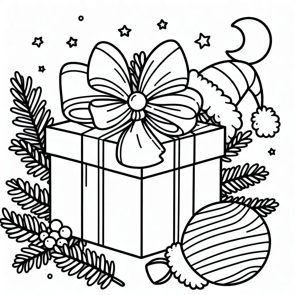 Gift coloring pages 30