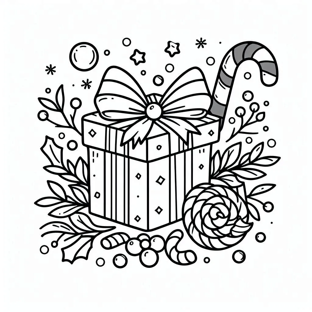Gift coloring pages 31