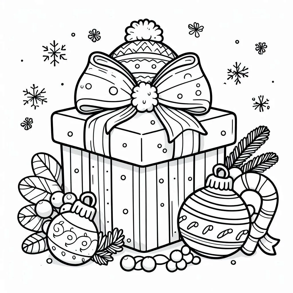 Gift coloring pages 34