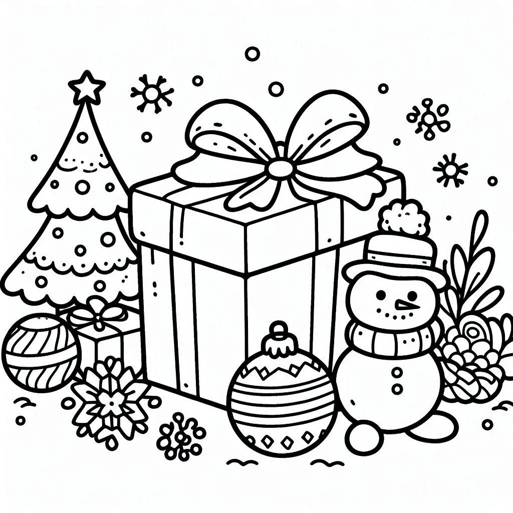 Gift coloring pages 36