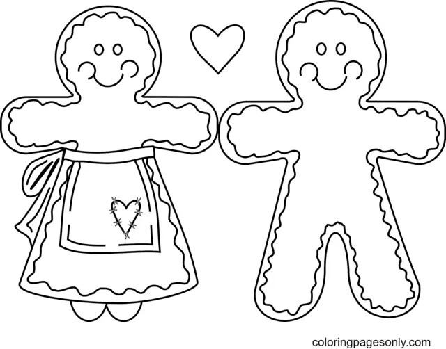 Gingerbread Man Coloring Pages 12