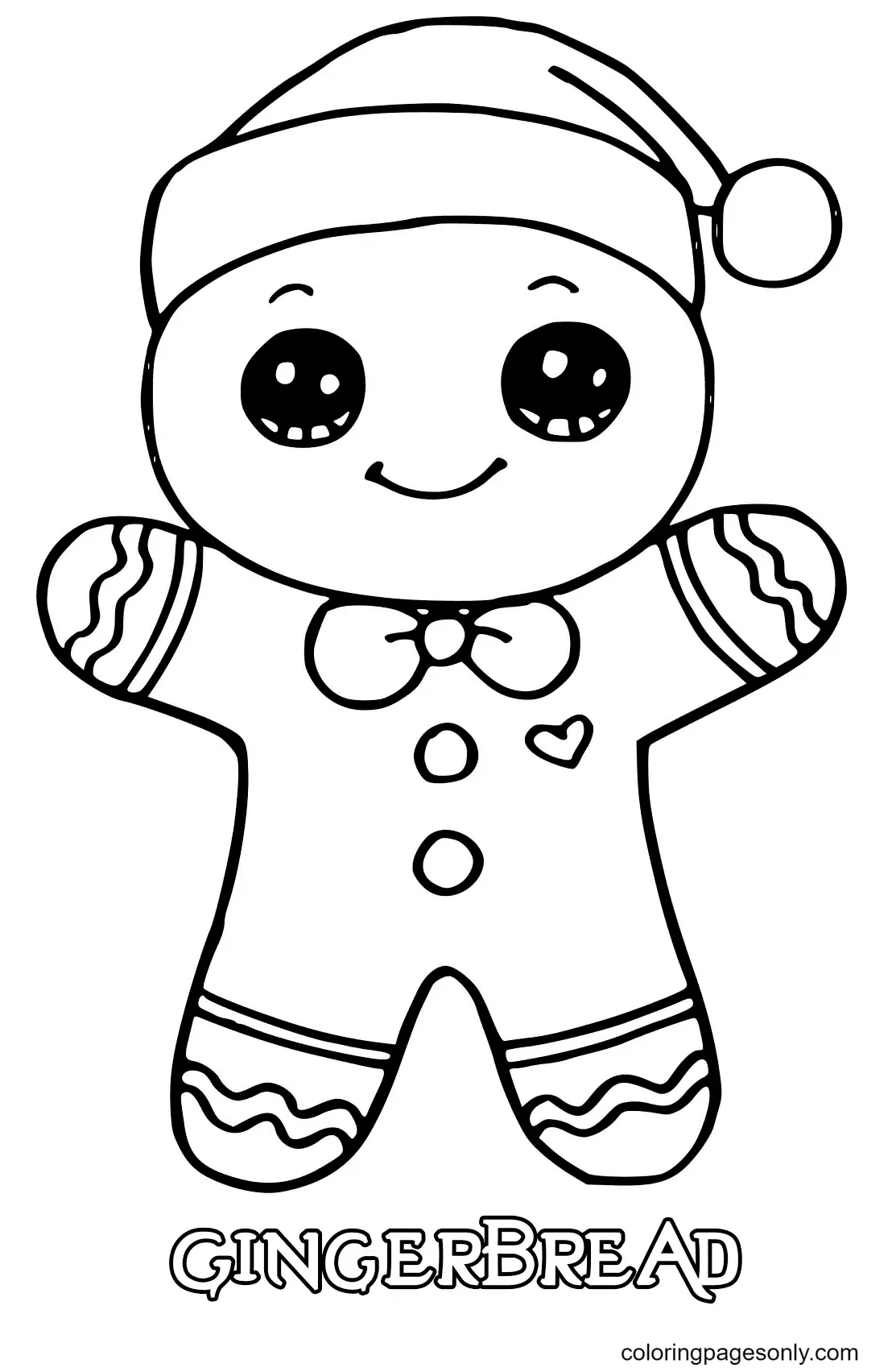 Gingerbread Man Coloring Pages 2