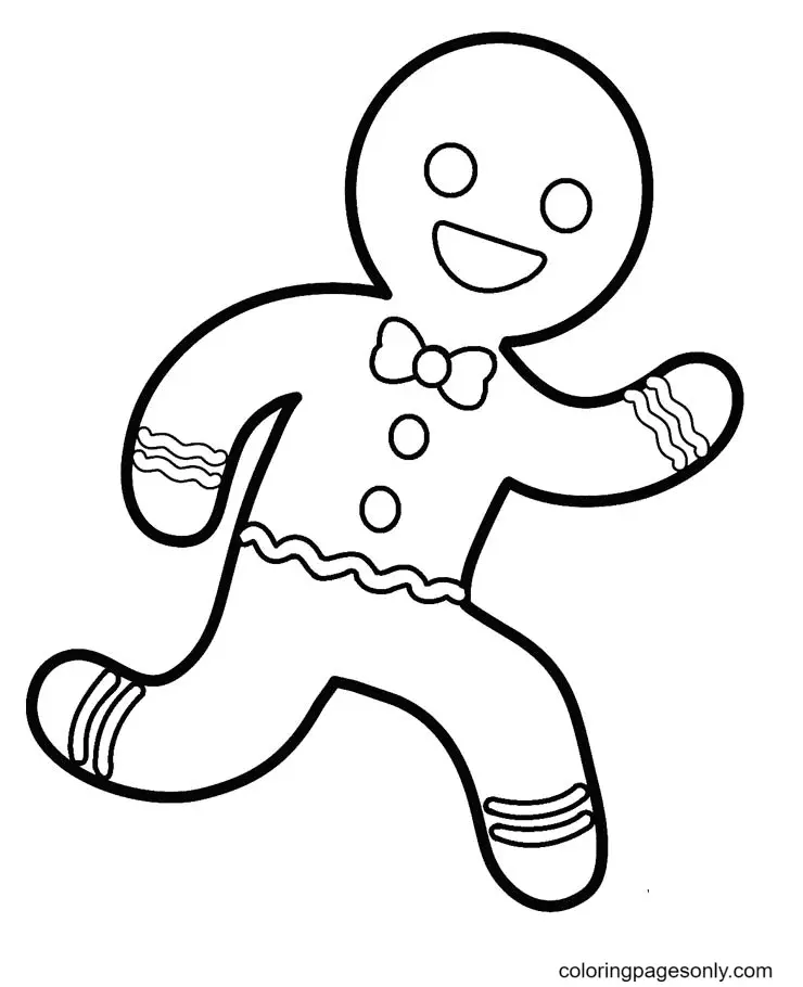 Gingerbread Man Coloring Pages 3