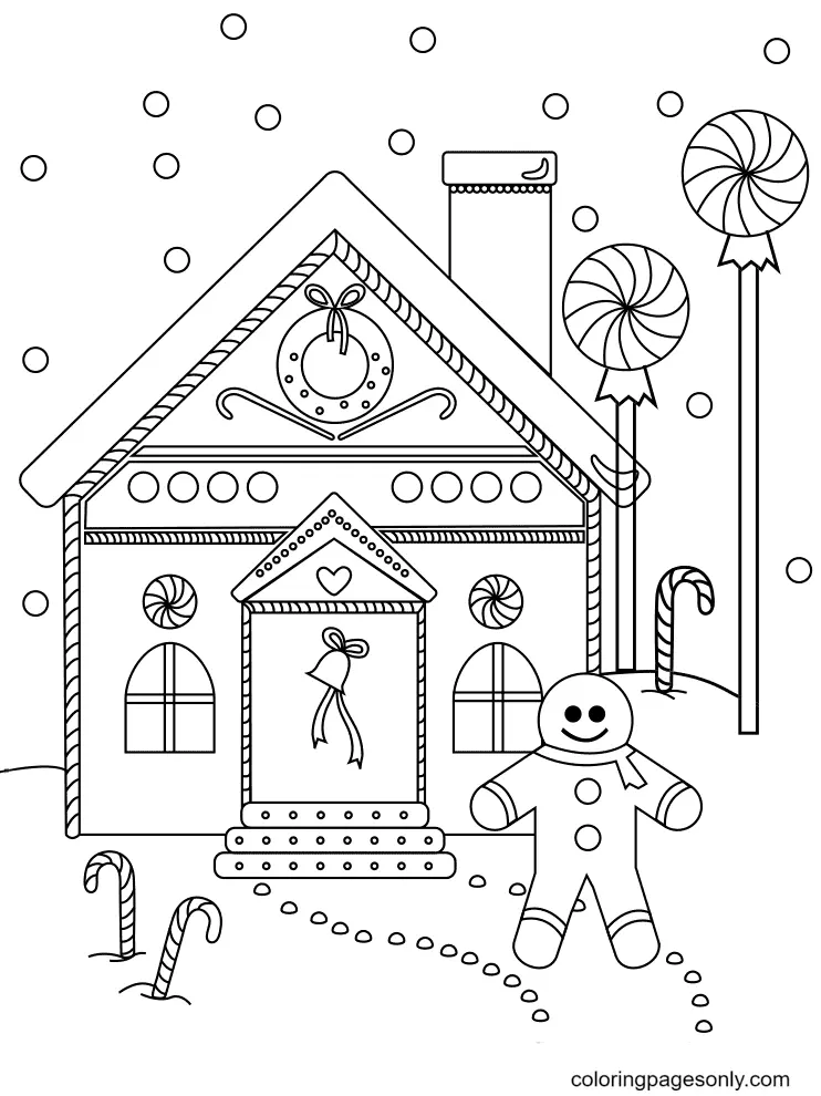 Gingerbread Man Coloring Pages 34