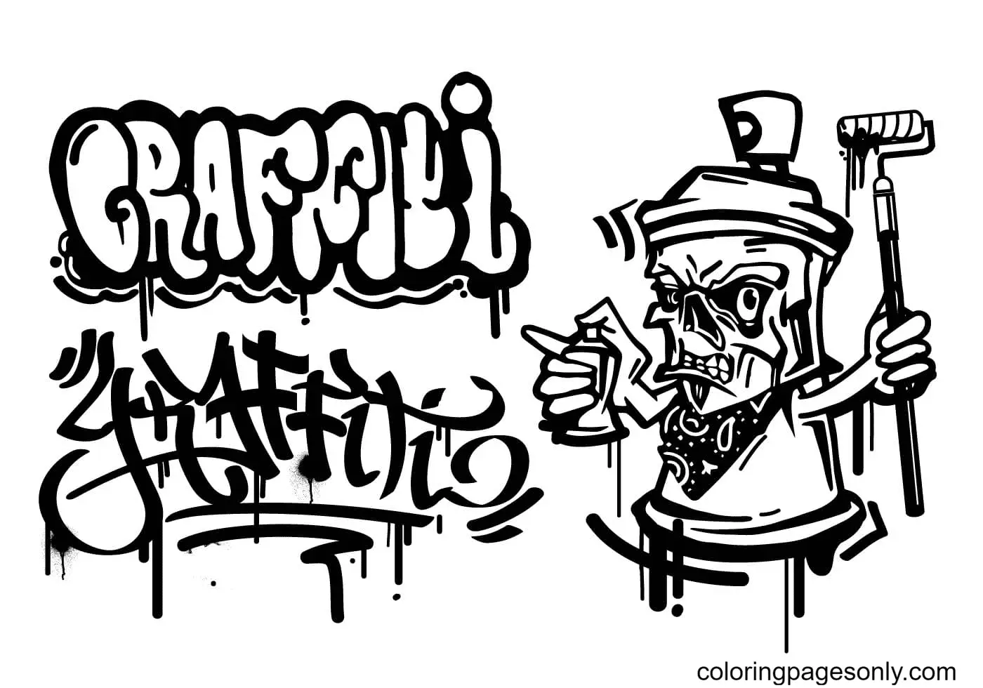 Graffiti Coloring Pages 53