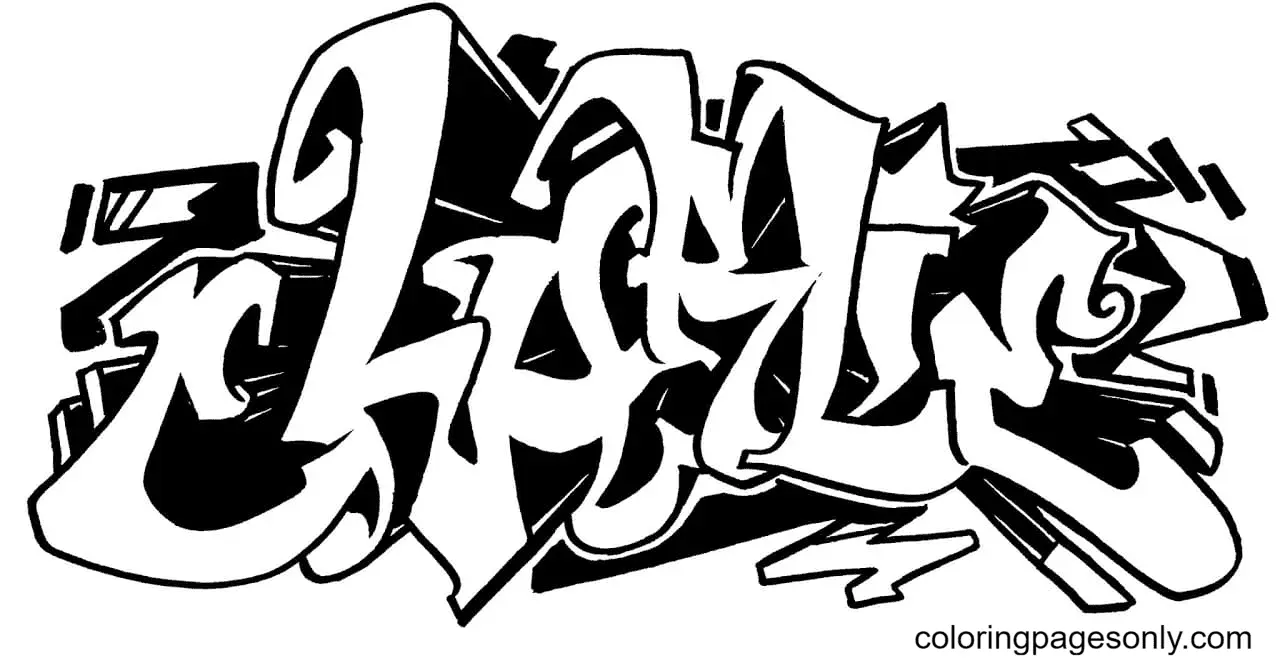 Graffiti Coloring Pages 54
