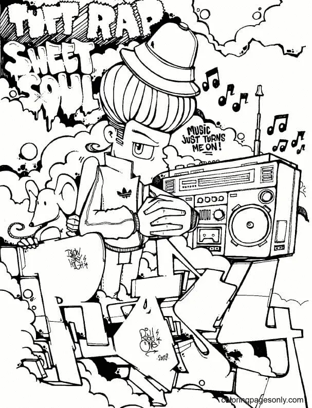 Graffiti Coloring Pages 55
