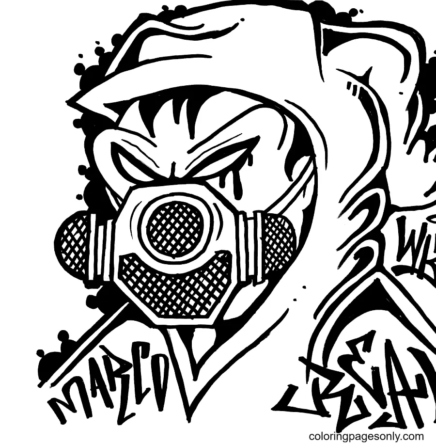 Graffiti Coloring Pages 60