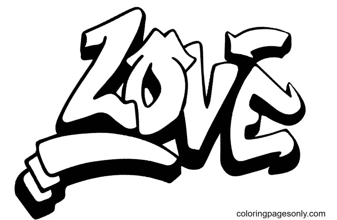 Graffiti Coloring Pages 61