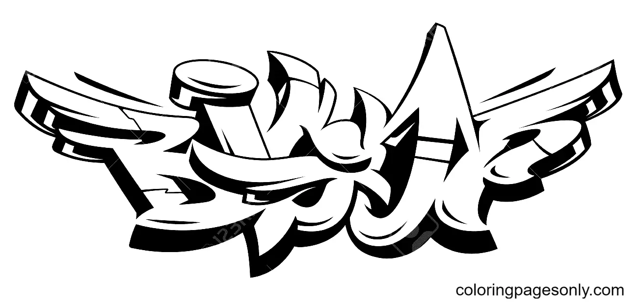 Graffiti Coloring Pages 62