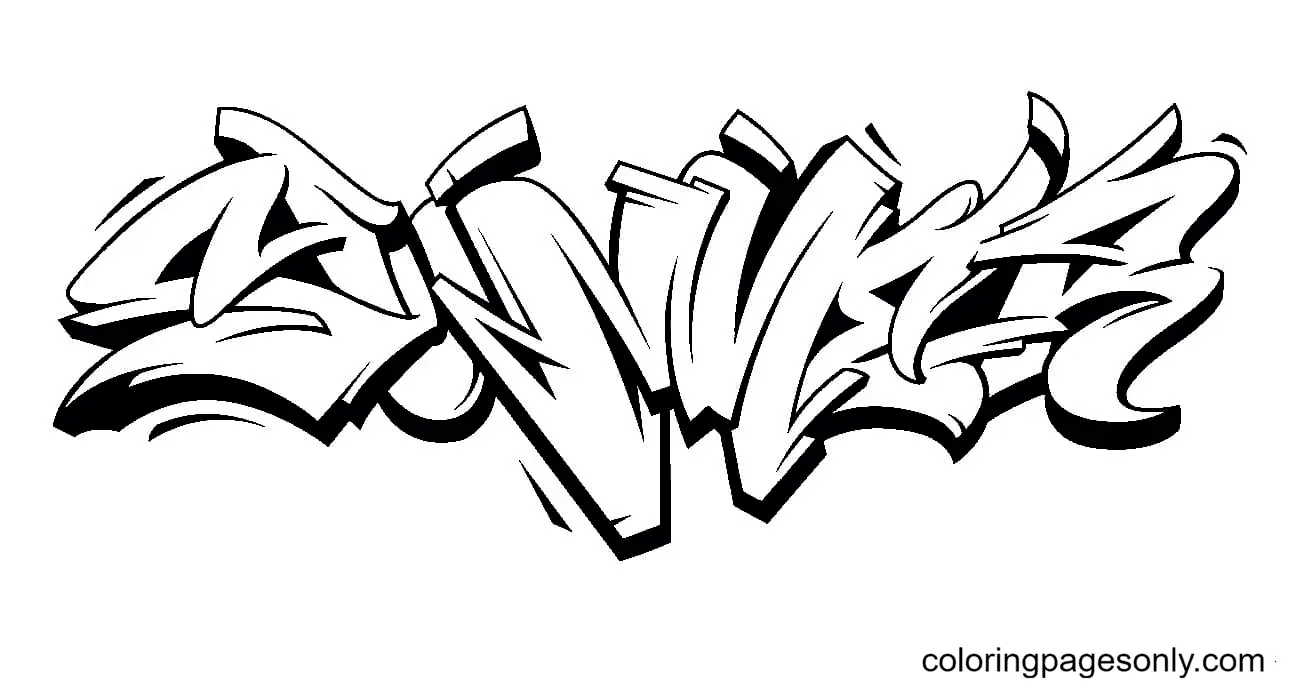 Graffiti Coloring Pages 68